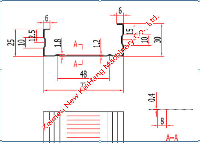 C75 Stud And Track Roll Forming Machine For Roofing Buildings / GI Sheets