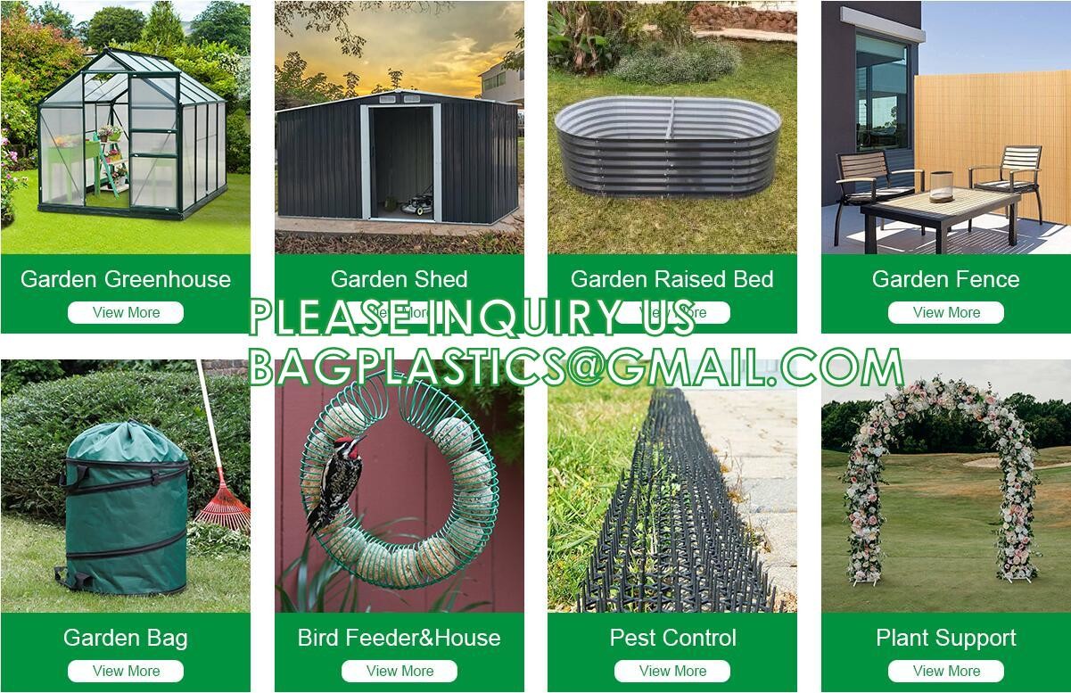 Portable Plant GreenHouse Zippered Door Windows, Galvanized Steel Hoops, Glass Greenhouse, Polycarbonate Greenhouse