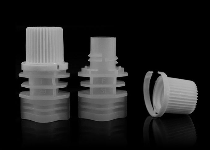 10.5mm Outer Diameter Burglarproof Plastic Spout Caps Corner On Paste Doypack