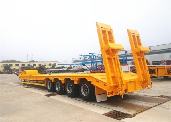 Quality Heavy Duty 3 Axles 60 Ton Semi Trailer Low Flat Bed Truck for sale