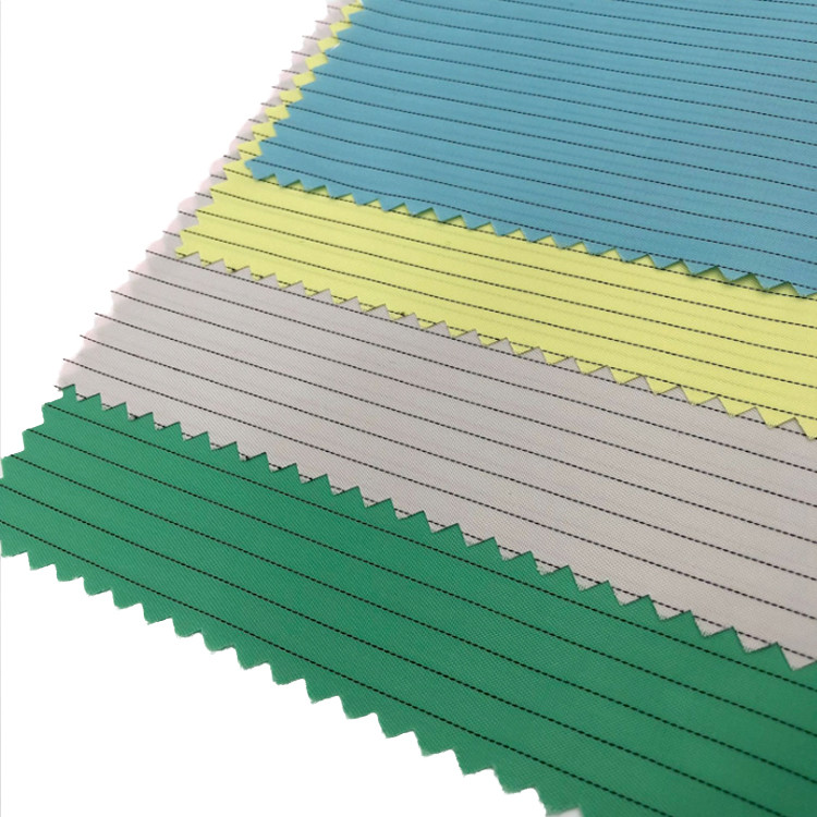 99% Polyester 1% Carbon 5mm Stripe ESD Antistatic Fabric