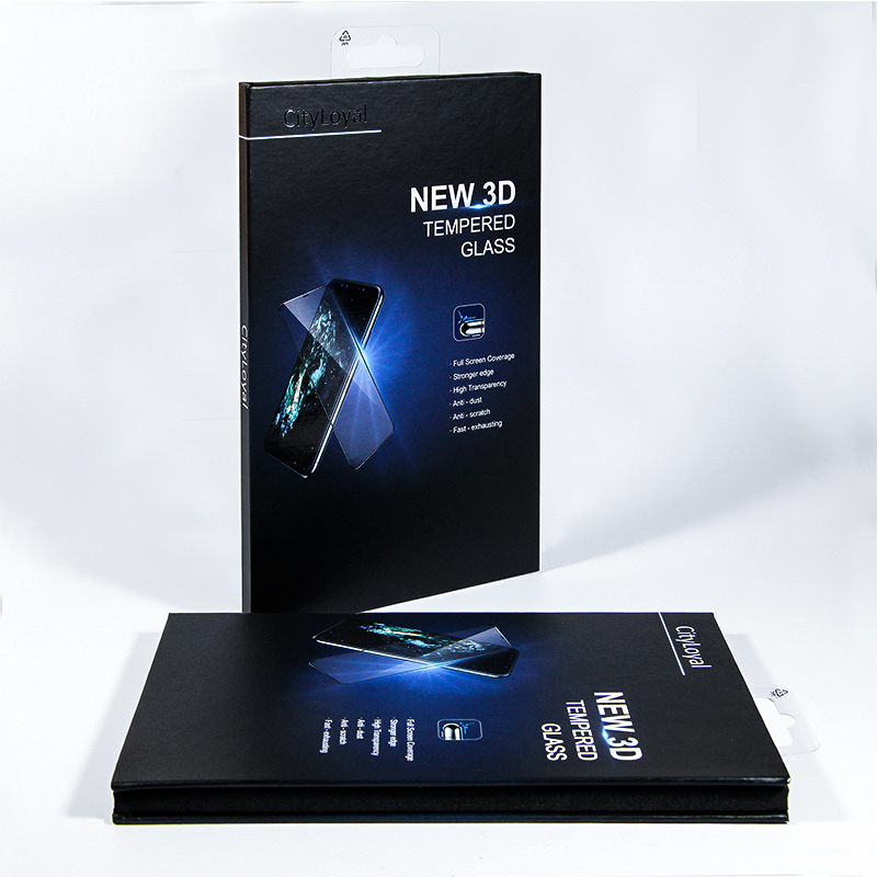 CMYK Printing Folding Cardboard Gift Box Mobile Tempered Glass Packing Box