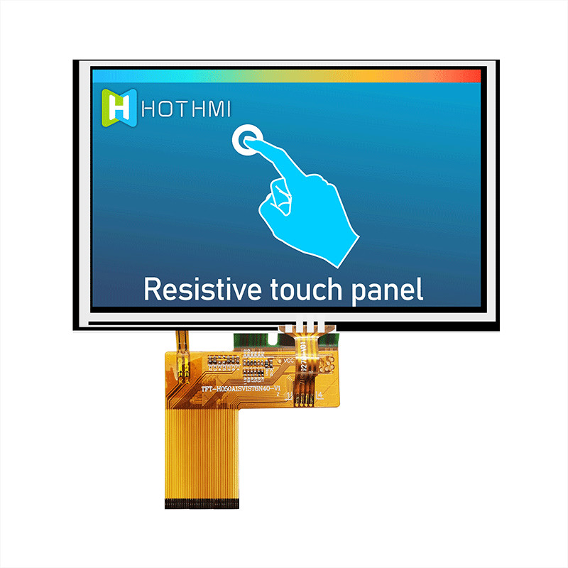 Resistive 5 Inch TFT LCD Display Panel IC 7262 800x480 Dots 40PIN TFT-H050A1SVIST4R40
