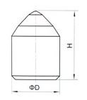 Cemented Tungsten Carbide Multi Cone Pick Buttons Hard Alloy Engineering Materials