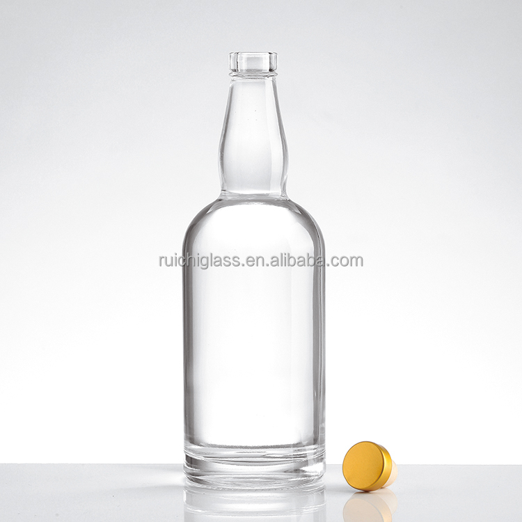 350ml 500ml 750ml Empty Glass Bottles for Liquor Collar Material Aluminum Plastic PP