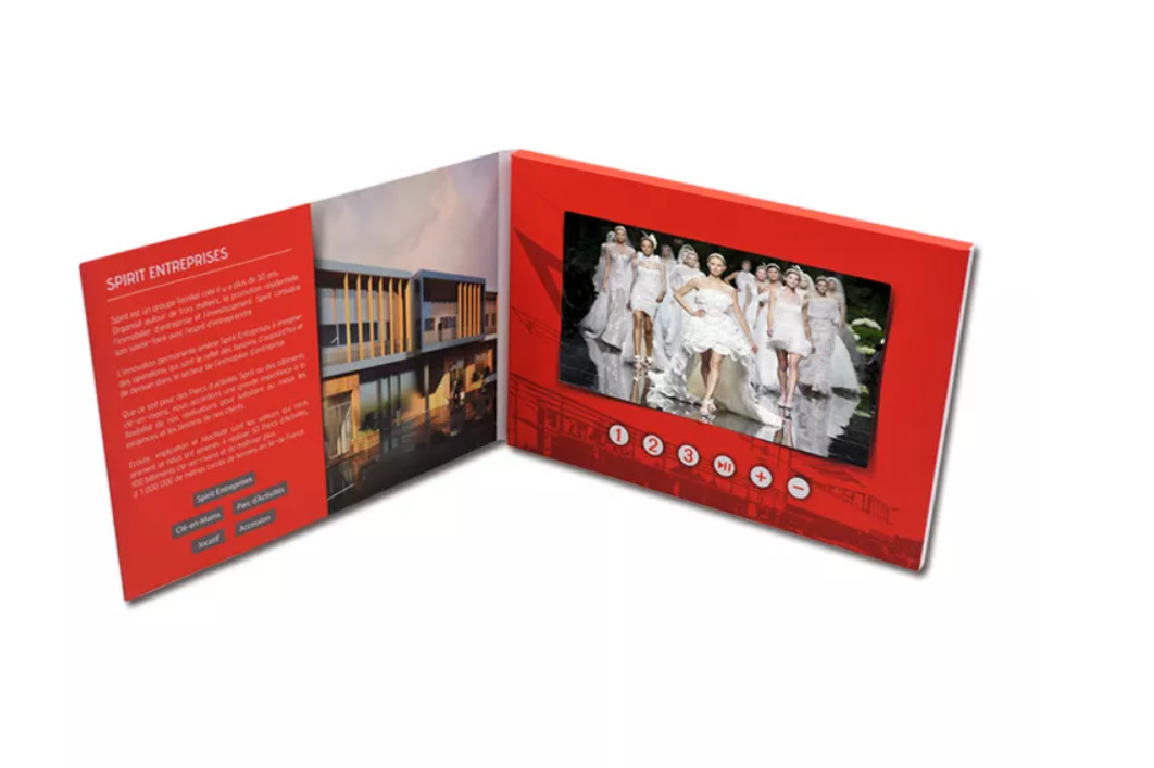 7 inch promotional video player,custom print LCD video mailer for new product video marketing