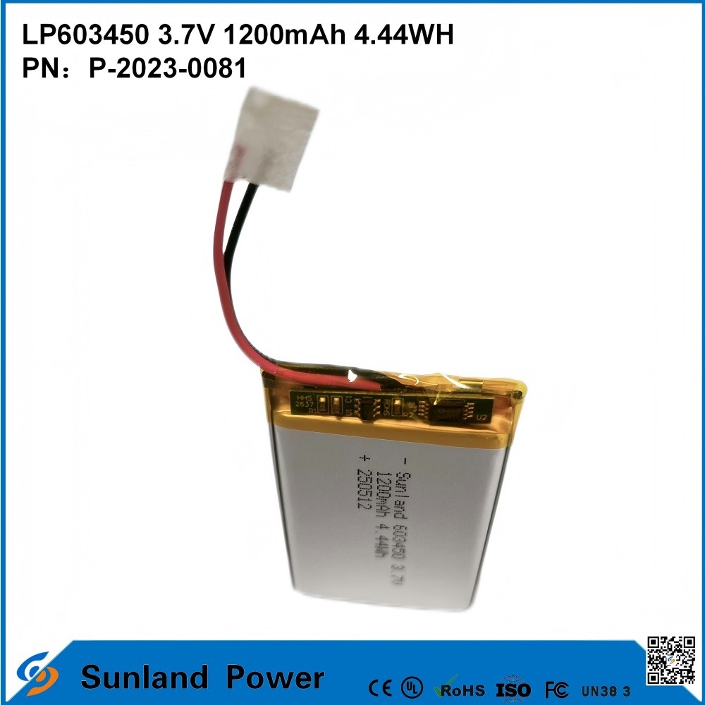 GP603450 Cell for Consumer Electronics and Medical Applications 1200mAh 3.7V UL & UN38.3 Certified In Stock and Customizable