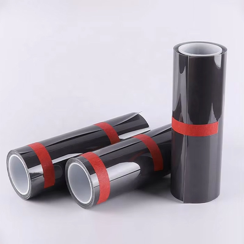 6.5mil TPU Black Headlight PPF For Car Lamps Protection 30cm X 15m