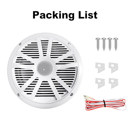 6.5inch Boat 2 Way Marine Speaker IPX4 Waterproof Loudspeaker For Speedboats And Yachts