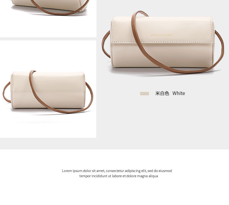 2024 NEW SIMPLE FASHION SMALL BAG NETWORK RED EVERYTHING SINGLE SHOULDER CROSSBODY FEMALE BAG FASHION NICHE CYLINDER BAG