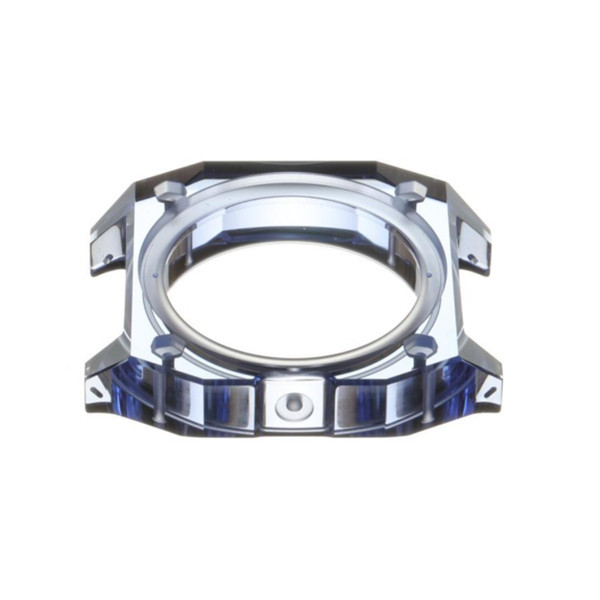 Polished 42mm Blue Sapphire Watch Case For Custoized Movement