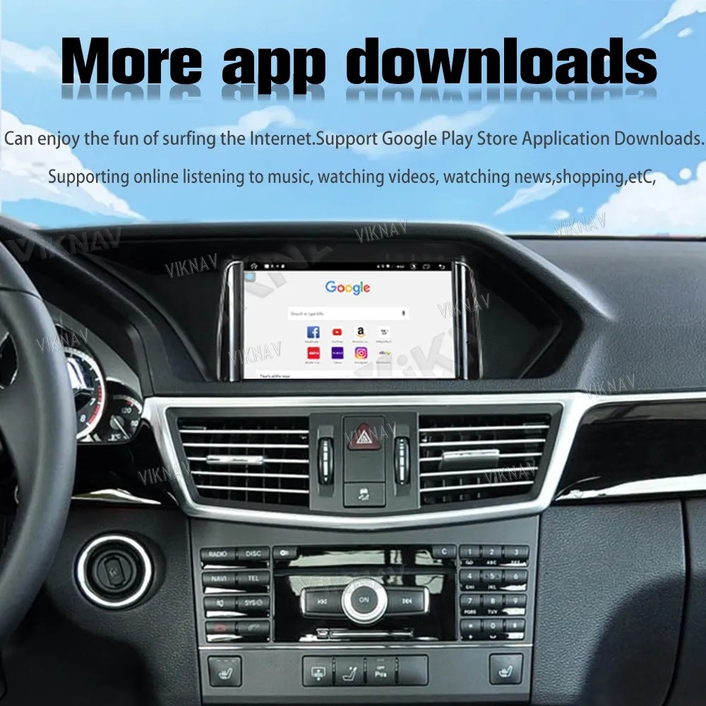 7 inch Touch Screen Stereo For 2008-2010 Mercedes Benz E-Class Multimedia Player GPS Navigation 4G Wifi Wireless Carplay