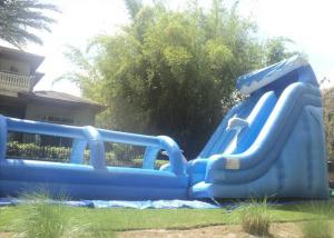 China 21FT Tall Outdoor Inflatable Slide And 32ft Long  Inflatable / Wave With Pool on sale