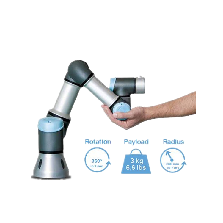 Small robot arm 3Kg payload 6 axis UR 3 universal robot educational robotic arm