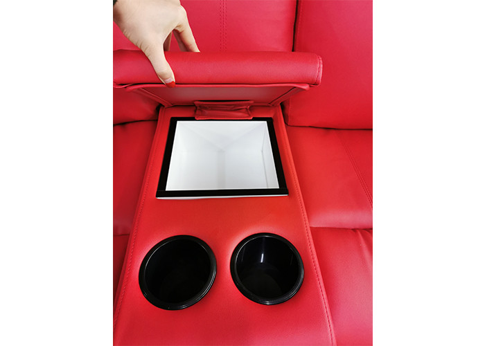 5 Seat Leather Cinema Lounge Seating With Reclining Chairs