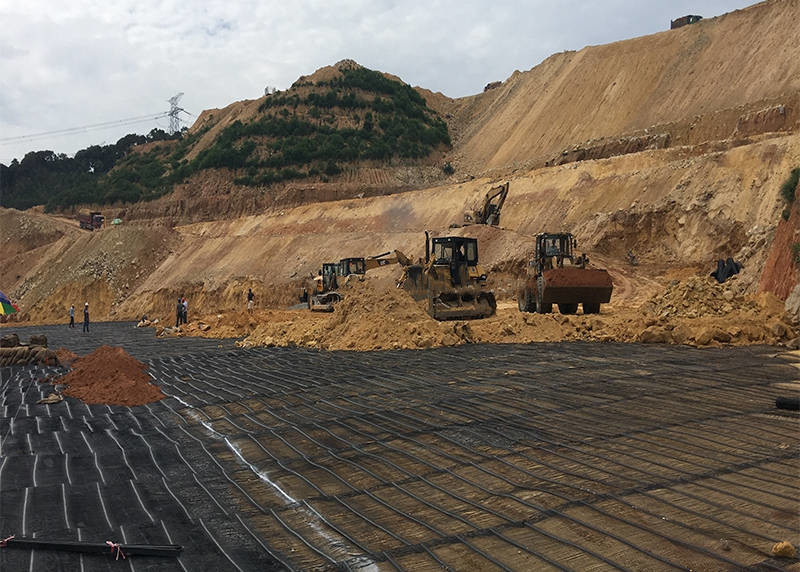 Geotechnical Construction Uniaxial 300kn Plastic Geogrid