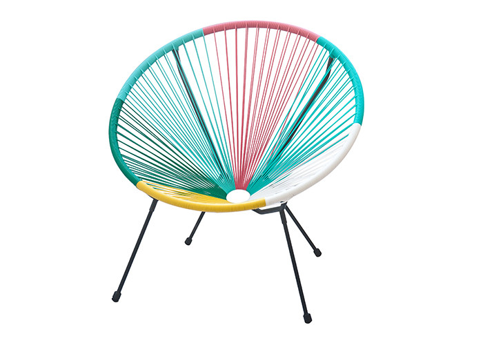 High Density Weaving Garden Rattan Chair , Stackable Rattan Patio Chairs