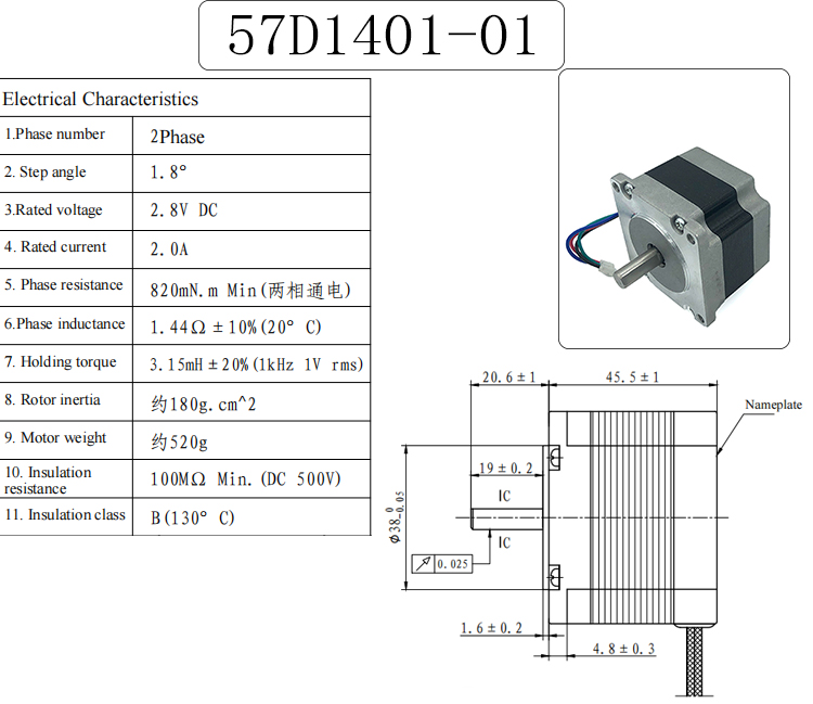 Faradyi Professional Factory Hot Sale Nema 23 Stepper Motor 57mm 23hs48 57byg Nema23 Stepper Motor For 3d Printer Cnc Robot