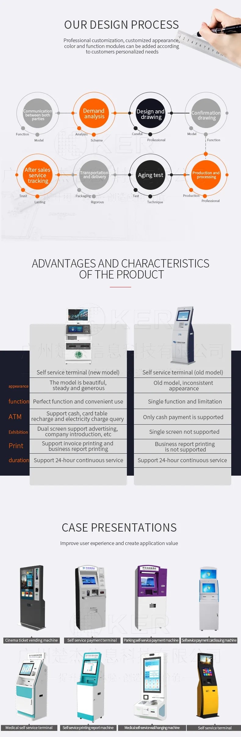 27" Floor Stand Self-Service Kiosk Win10 Multifunction self service report collect machine terminal Kiosk