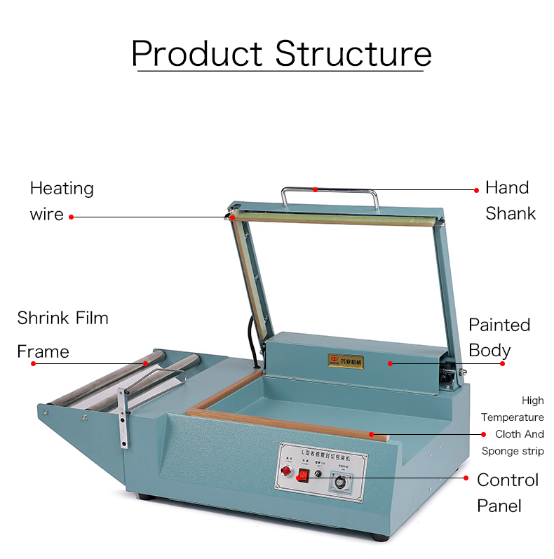 DUOQI 380L Industrial L Bar Shrink Wrap Machine Household For Plastic Bags