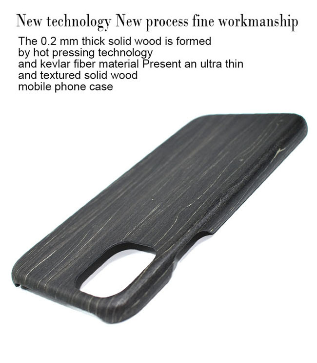 Lightweight Black Ice Engraved iPhone 11 Pro Max Wood Case