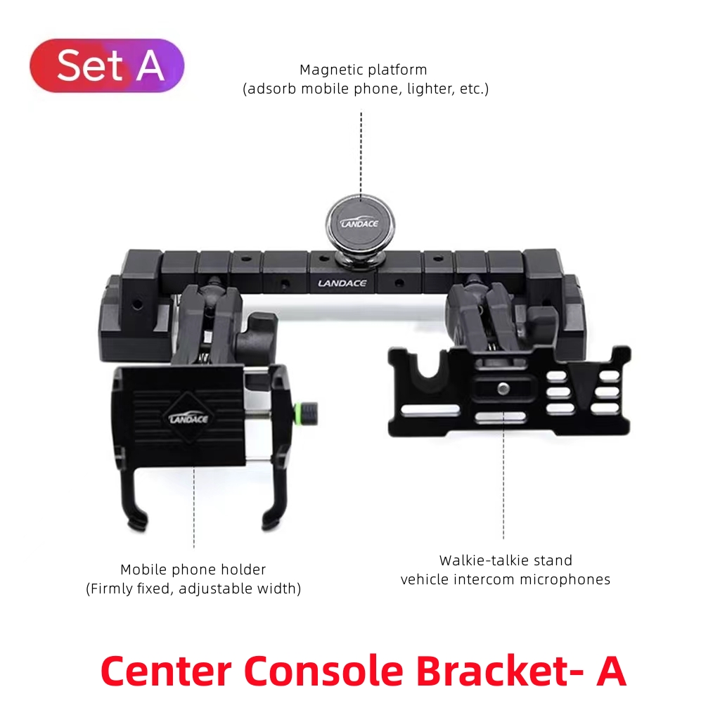 Aluminum Alloy Center Console Bracket Mobile Phone Holder for Jeep Wrangler JL Sturdy