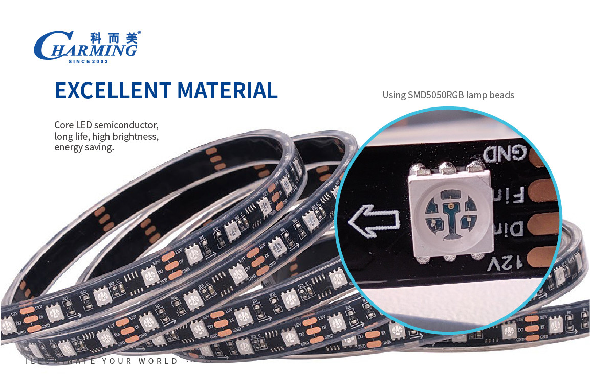 Multiscene SMD5050 RGB Light Strip , SPI Control Club LED Light
