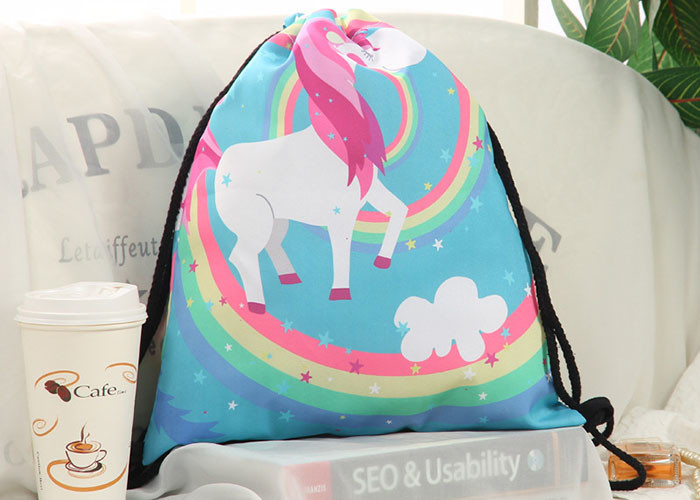 OEM Women's Drawstring Backpack Lightweight Drawstring Knapsacks For Gym