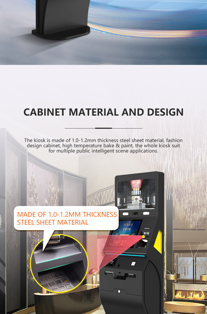 Windows/Android Multi-Touch Functions Hotel Terminal Multifunction Self Service Kiosk
