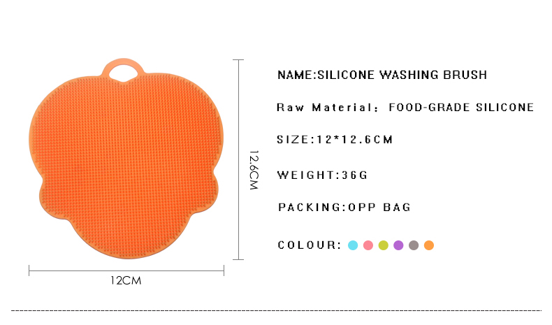 Wholesale Household Cleaning Kitchen Food Grade Silicone Dishwashing Brush