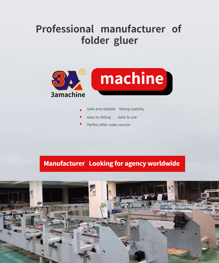 Maximum Paper Width 2 800mm Bottom Folding Box Folder Gluer with Flexo-Printing