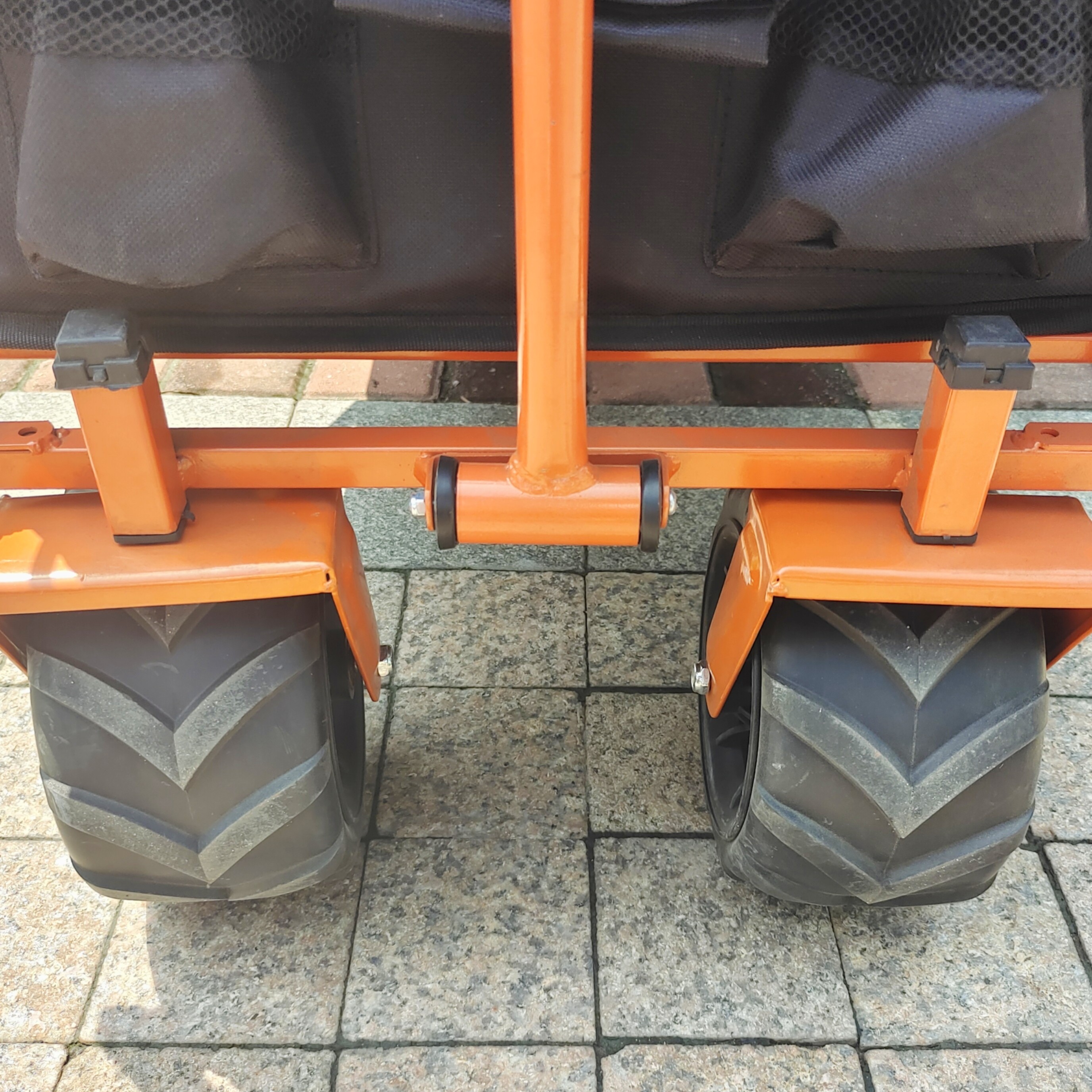 Rear Side Opening Structure Folding Beach Wagon Cart Wide Wheels Camping Cart