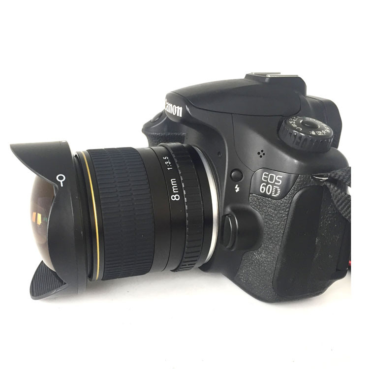 8mm F3.5 6 Blades HD Fisheye Camera Lens For Nikon Manual Focus Black Color