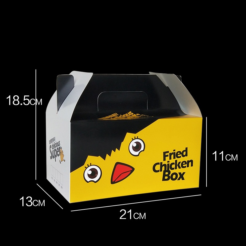 Biodegradable Cardboard Fried Chicken Boxes Burger Clamshell Food Packaging