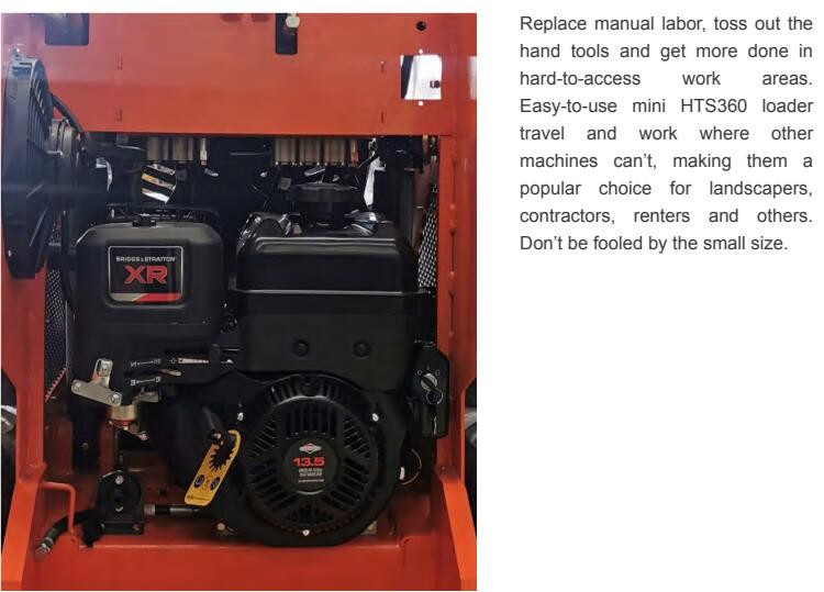Latest Model Mini Skid Steer Loader Hydraulic Diesel Mini Loader 13.5hp 10.1kw