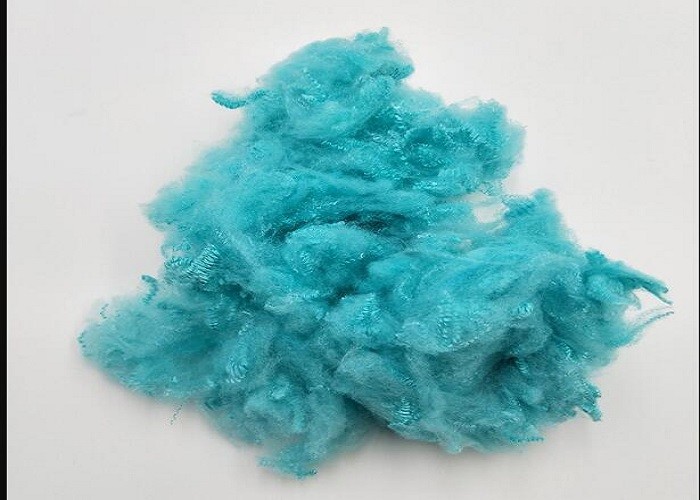 Non Silicon 65mm Dope Dyed Polyester Solid Recycled Polyester Fiber