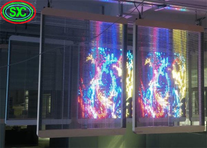 High Brightness Transparent LED Screen Full Color Advertisement Signboard SMD2121