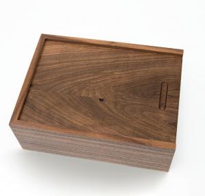 Buy cheap Modern Small Wooden Gift Box With Push Pull Cover Carving Lid Personalized product