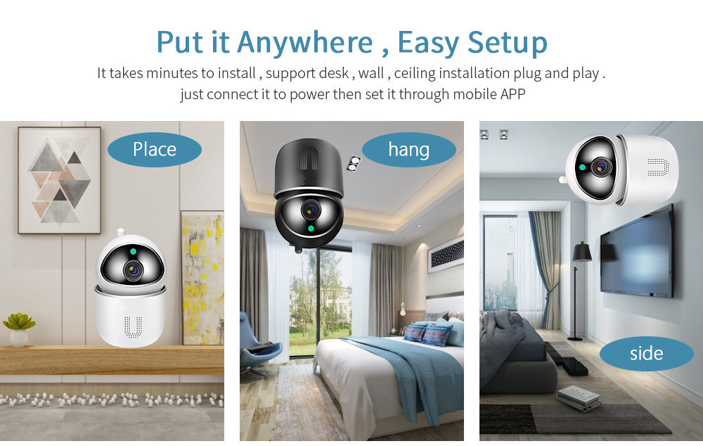 H.265 Tuya Smart Mini Wifi Ip Camera APP Control Home Security Indoor IP Camera