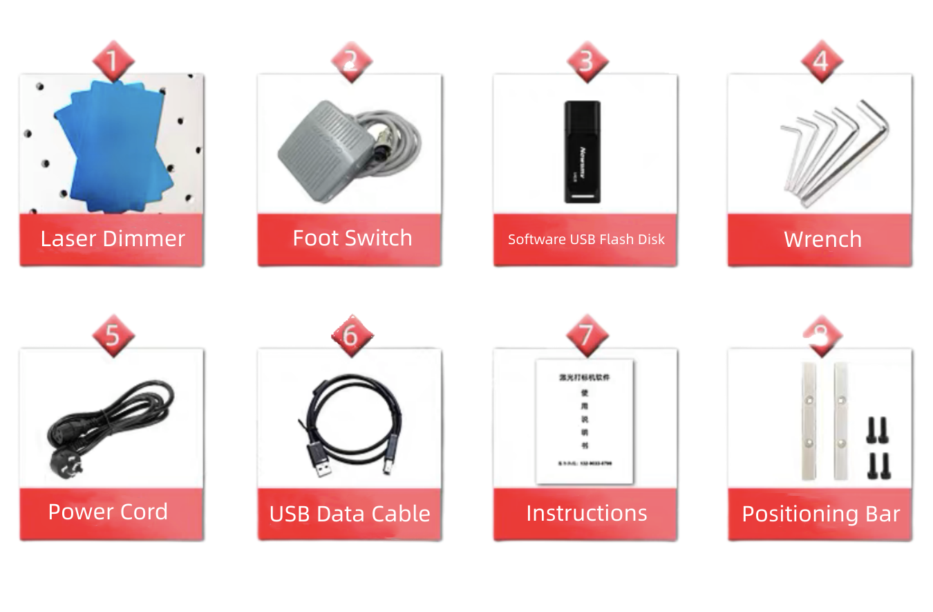 Mini Portable Laser Marker 20w 30w 50w Jewelry Fiber Laser Cutting Engraving Machine for Plastic Metal Gold Laser Marking