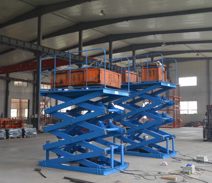 2T 5M material handling scissor lift stationary hydraulic scissor platform lift