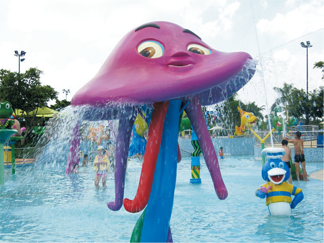 aqua park equipment swimming pool play equipment jellyfish water spray