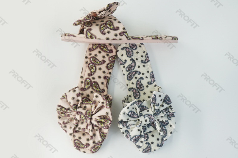 ODM Anti Slip Bow Design Square Toed Flat EVA Slide Sandal