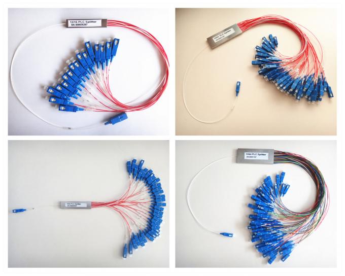 1*64 PLC SM Fiber Optic Cable Coupler For FTTP / FTTH / FTTN / FTTC 0