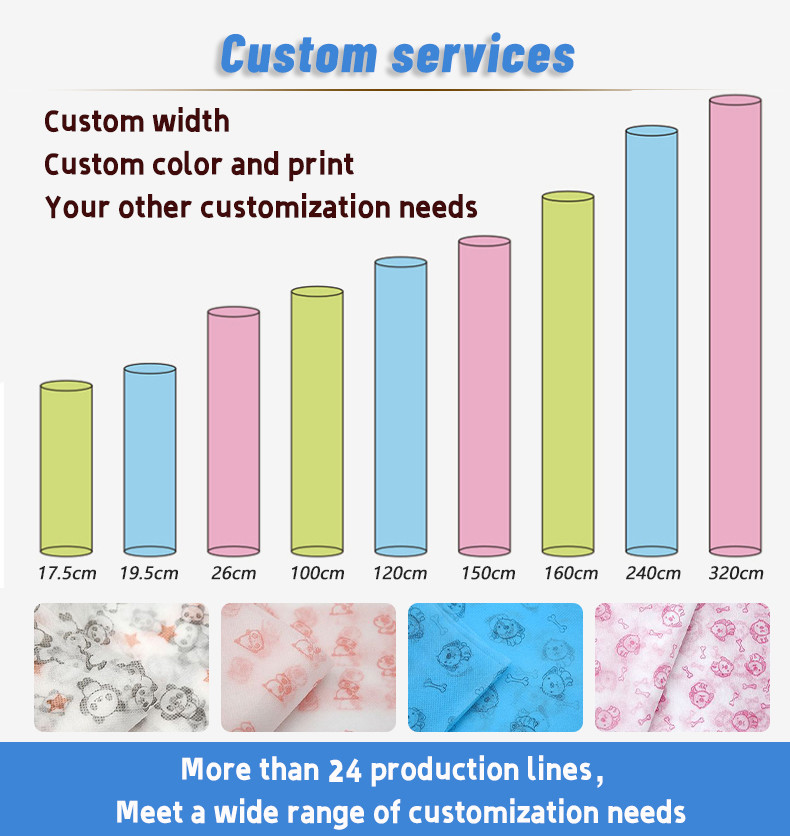 Viscose Bamboo Fiber Polyester Spunlace Nonwoven Fabric Anti Pull