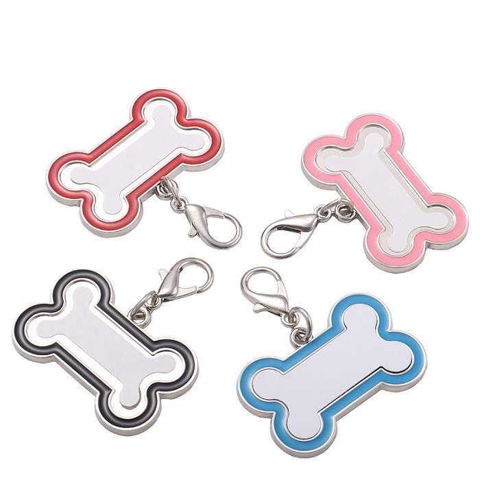 Sublimation Bone Dog Tags With Aluminum Metal Insert Blanks