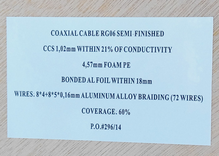 Semi Finished CCTV And CATV System 4000m 75 Ohm Coaxial Cable