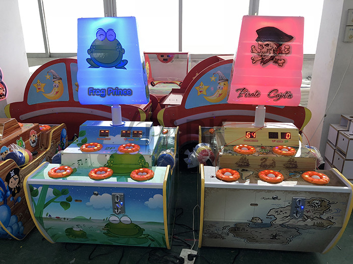 Coin Operated Hitting Frog Cabinet Machine , Double Play Hamster Ticket Redemption Machine