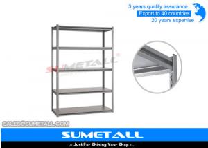 China 5 Tier Boltless Rivet Shelving Metal Garage Shelves With Invisible Holes on sale