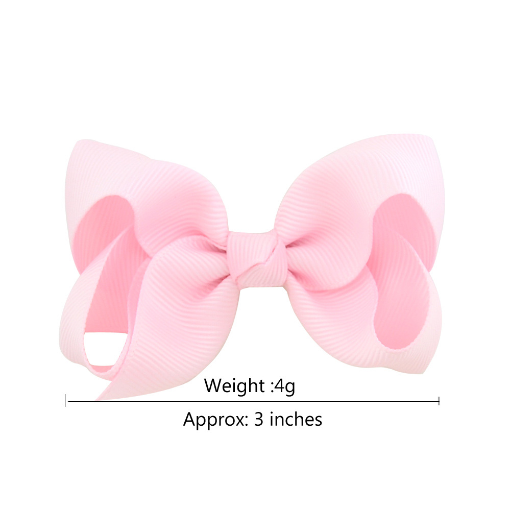 40pcs 3 Red Pink Green Ribbon Hair Bow With Clip Kids Girls